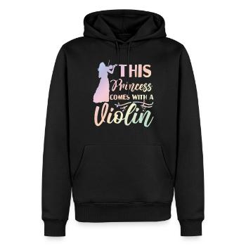 Violoniste Violoniste Fille This - Sweat à capuche Premium bio Homme - noir - Devant - Nico (187cm)