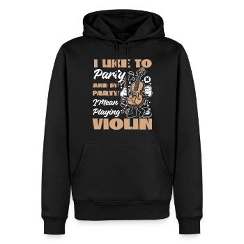 Violin Violinist I Like To Party - Männer Premium Bio Hoodie - Schwarz - Vorne - Nico (187cm)