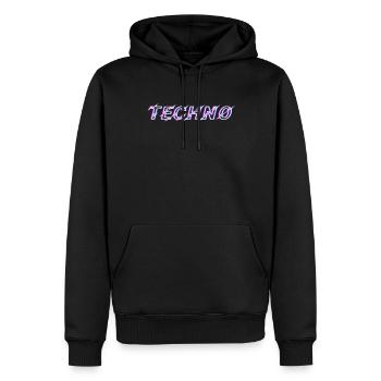 Techno Rave Festival Electro Musik Raver - Männer Premium Bio Hoodie - Schwarz - Vorne - Nico (187cm)