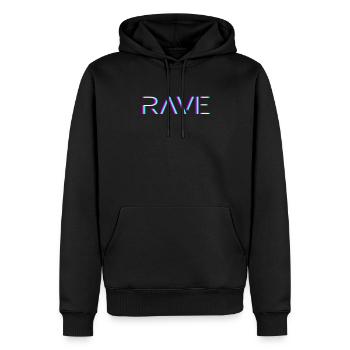 Techno Rave Festival Electro Musik Raver - Männer Premium Bio Hoodie - Schwarz - Vorne - Nico (187cm)