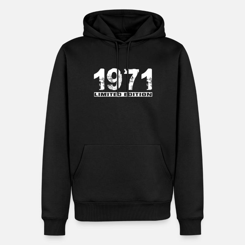 Edition limitée 1971 - Sweat à capuche Premium bio Homme - noir