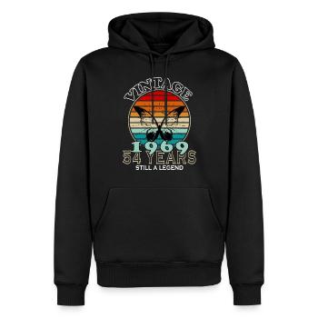 Hergestellt 1969, Geboren 1969 Geburtstag - Männer Premium Bio Hoodie - Schwarz - Vorne - Nico (187cm)