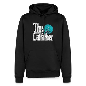 Cat Dad The Catfather Crazy Cat Father Kitty Daddy - Sweat à capuche Premium bio Homme - noir - Devant - Nico (187cm)