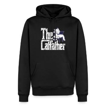 Cat Dad The Catfather Crazy Cat Father Kitty Daddy - Sweat à capuche Premium bio Homme - noir - Devant - Nico (187cm)