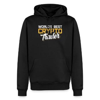 Weltbester Krypto Trader Crypto Traden Trading - Männer Premium Bio Hoodie - Schwarz - Vorne - Nico (187cm)