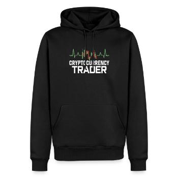 Kryptowährungs Händler Krypto Crypto Trader - Männer Premium Bio Hoodie - Schwarz - Vorne - Nico (187cm)