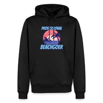Professional Beachgoer Holiday Beach Beach - Men’s Premium Organic Hoodie - black - Front - Nico (187cm)