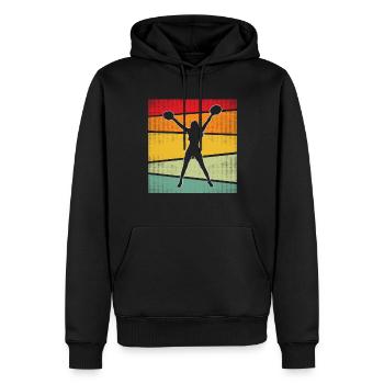 Cheerleading Rétro - Sweat à capuche Premium bio Homme - noir - Devant - Nico (187cm)