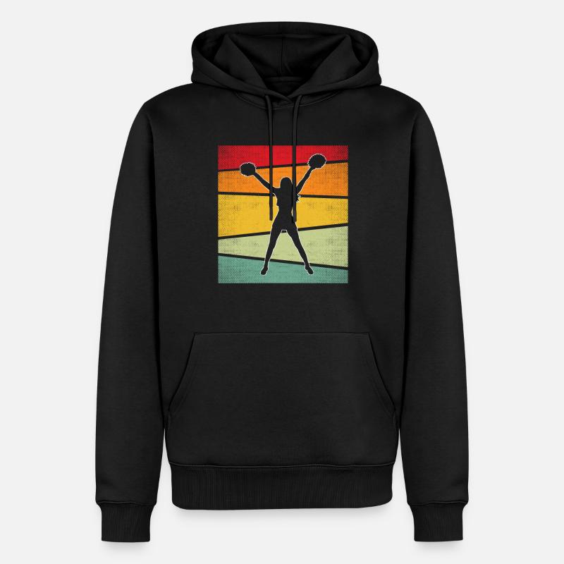 Cheerleading Retro - Männer Premium Bio Hoodie - Schwarz