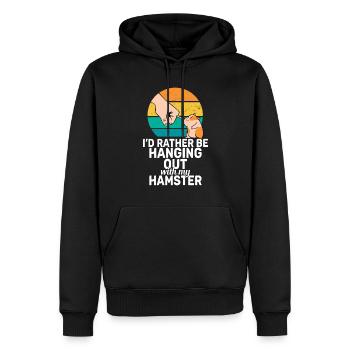 Hamster Liebhaber Hamster Geschenk - Männer Premium Bio Hoodie - Schwarz - Vorne - Nico (187cm)