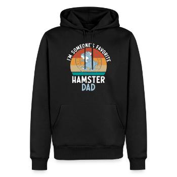 Hamster Lover Hamster Cadeau - Sweat à capuche Premium bio Homme - noir - Devant - Nico (187cm)