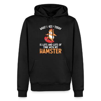 Hamster Liebhaber Hamster Geschenk - Männer Premium Bio Hoodie - Schwarz - Vorne - Nico (187cm)