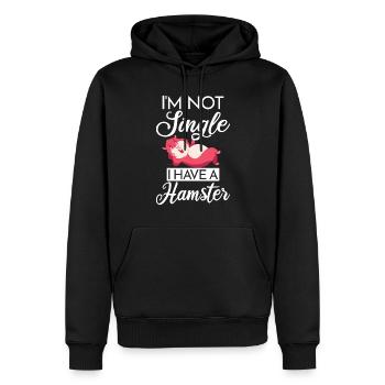 Hamster Lover Hamster Cadeau - Sweat à capuche Premium bio Homme - noir - Devant - Nico (187cm)