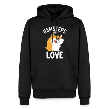 Hamster Liebhaber Hamster Geschenk - Männer Premium Bio Hoodie - Schwarz - Vorne - Nico (187cm)