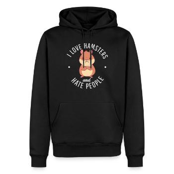Hamster Liebhaber Hamster Geschenk - Männer Premium Bio Hoodie - Schwarz - Vorne - Nico (187cm)