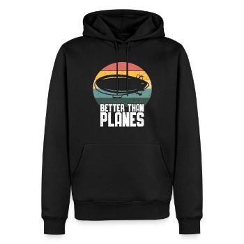 Zeppelin - Men’s Premium Organic Hoodie - black - Front - Nico (187cm)
