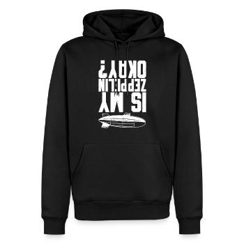 Zeppelin - Männer Premium Bio Hoodie - Schwarz - Vorne - Nico (187cm)