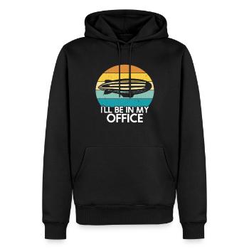 Zeppelin - Männer Premium Bio Hoodie - Schwarz - Vorne - Nico (187cm)