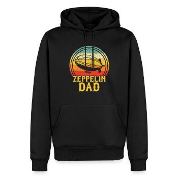 Zeppelin - Männer Premium Bio Hoodie - Schwarz - Vorne - Nico (187cm)