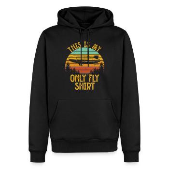 Zeppelin - Männer Premium Bio Hoodie - Schwarz - Vorne - Nico (187cm)