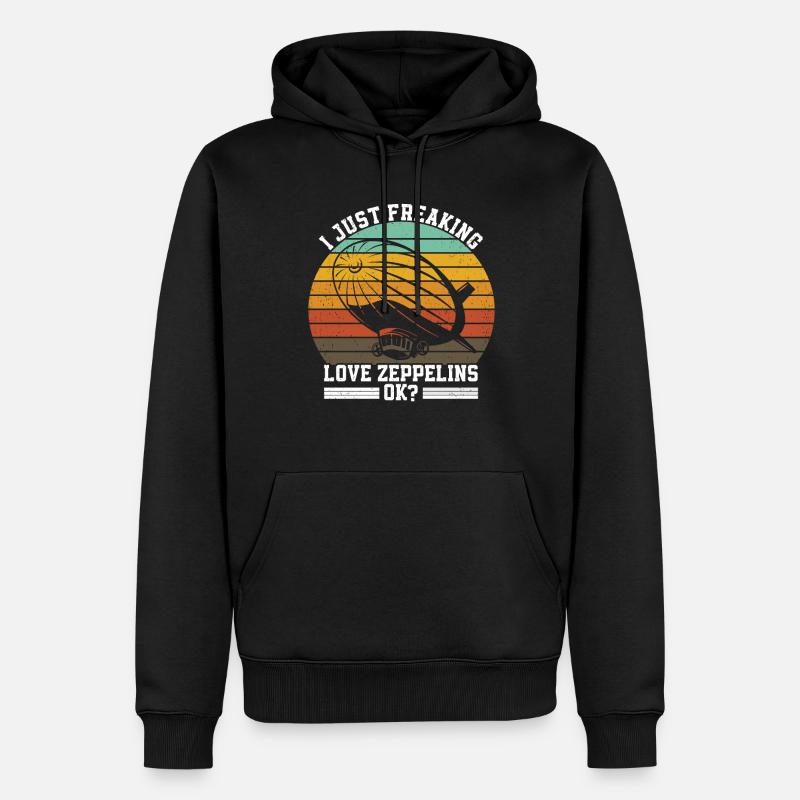 Zeppelin - Männer Premium Bio Hoodie - Schwarz