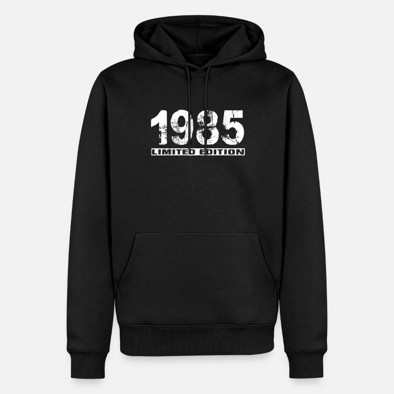 Édition limitée 1985 - Sweat à capuche Premium bio Homme - noir