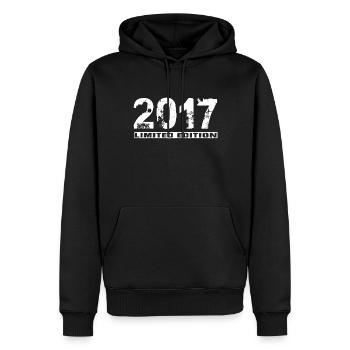 Édition Limitée 2017 - Sweat à capuche Premium bio Homme - noir - Devant - Nico (187cm)