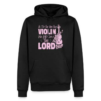 Violoniste Violoniste Jesus Faith - Sweat à capuche Premium bio Homme - noir - Devant - Nico (187cm)
