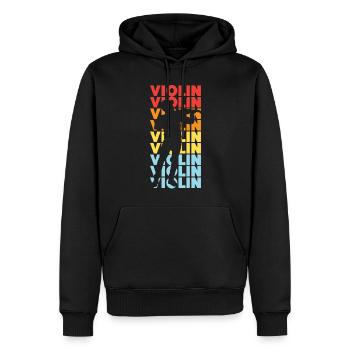 Violin Violinist Retro Vintage - Männer Premium Bio Hoodie - Schwarz - Vorne - Nico (187cm)