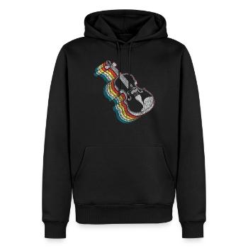 Violin Violinist Retro Vintage - Men’s Premium Organic Hoodie - black - Front - Nico (187cm)