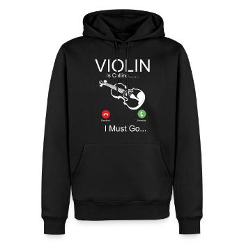 Violin Violinist Phone Display - Männer Premium Bio Hoodie - Schwarz - Vorne - Nico (187cm)