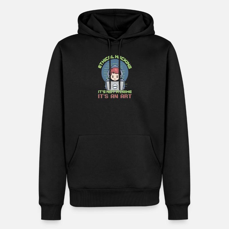 Hacker Programmer Developer Computer Science - Men’s Premium Organic Hoodie - black