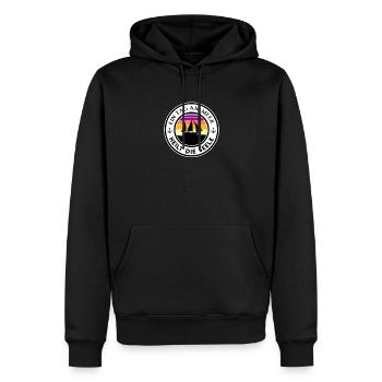 Ein Tag am Meer heilt die Seele - Männer Premium Bio Hoodie - Schwarz - Vorne - Nico (187cm)