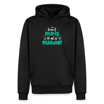 Insect puns really annoy me bug - Men’s Premium Organic Hoodie - black - Front - Nico (187cm)