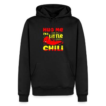 Câline-moi, je suis un peu - Sweat à capuche Premium bio Homme - noir - Devant - Nico (187cm)