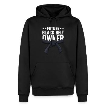 Zukünftiger Schwarzgurt Inhaber Schwarzer Gürtel - Männer Premium Bio Hoodie - Schwarz - Vorne - Nico (187cm)