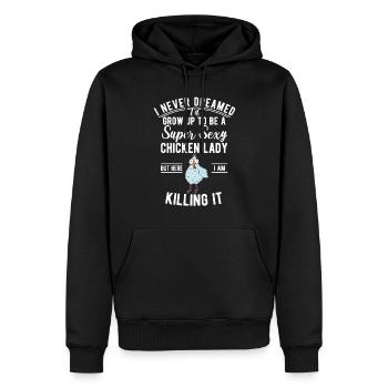 Cadeaux de poulet Propriétaire de poulet - Sweat à capuche Premium bio Homme - noir - Devant - Nico (187cm)