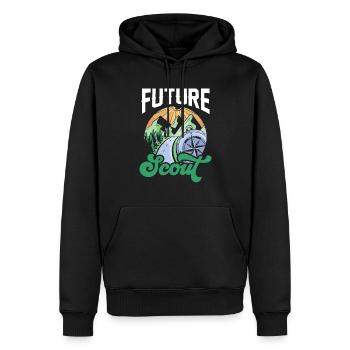 Zukünftiger Pfadfinder Pfadfinden Zeltlager Sippe - Männer Premium Bio Hoodie - Schwarz - Vorne - Nico (187cm)