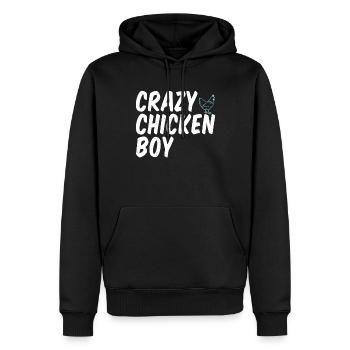 Cadeaux de poulet Propriétaire de poulet - Sweat à capuche Premium bio Homme - noir - Devant - Nico (187cm)