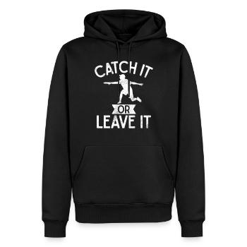 Lustiges Disc Golf & Ultimate Frisbee Spieler - Männer Premium Bio Hoodie - Schwarz - Vorne - Nico (187cm)