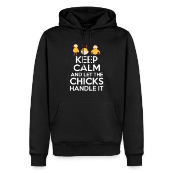 Cadeaux de poulet Propriétaire de poulet - Sweat à capuche Premium bio Homme - noir - Devant - Nico (187cm)