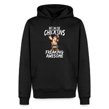 Cadeaux de poulet Propriétaire de poulet - Sweat à capuche Premium bio Homme - noir - Devant - Nico (187cm)
