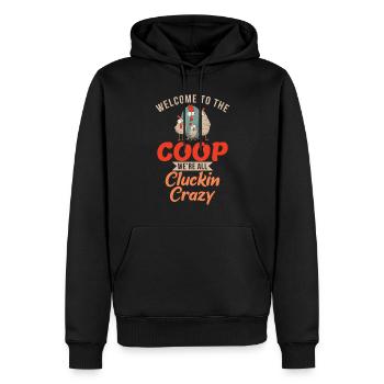 Cadeaux de poulet Propriétaire de poulet - Sweat à capuche Premium bio Homme - noir - Devant - Nico (187cm)