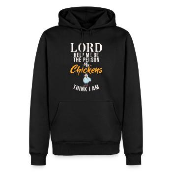 Cadeaux de poulet Propriétaire de poulet - Sweat à capuche Premium bio Homme - noir - Devant - Nico (187cm)
