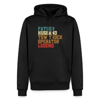 Abschleppfahrzeug - Männer Premium Bio Hoodie - Schwarz - Vorne - Nico (187cm)