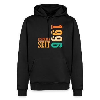27 Jahre Geburtstag Jahrgang 1996 - Männer Premium Bio Hoodie - Schwarz - Vorne - Nico (187cm)