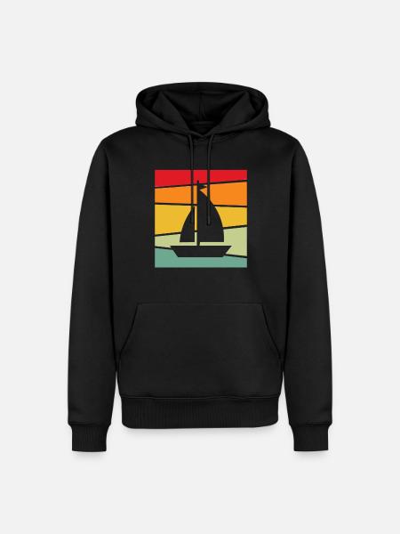 Sailing Retro - Men’s Premium Organic Hoodie - black