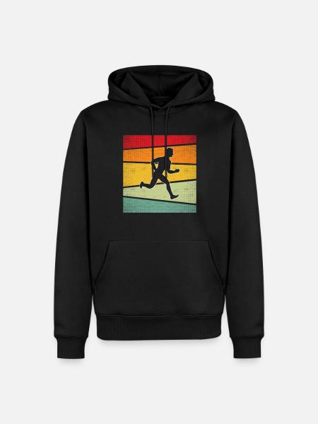 Jogging Rétro - Sweat à capuche Premium bio Homme - noir