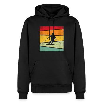 Ski Retro - Männer Premium Bio Hoodie - Schwarz - Vorne - Nico (187cm)