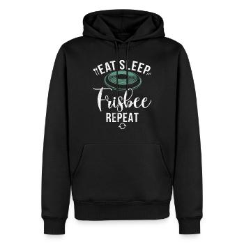 Ultimate Frisbee & Disc Golf Frisbee Design - Sweat à capuche Premium bio Homme - noir - Devant - Nico (187cm)